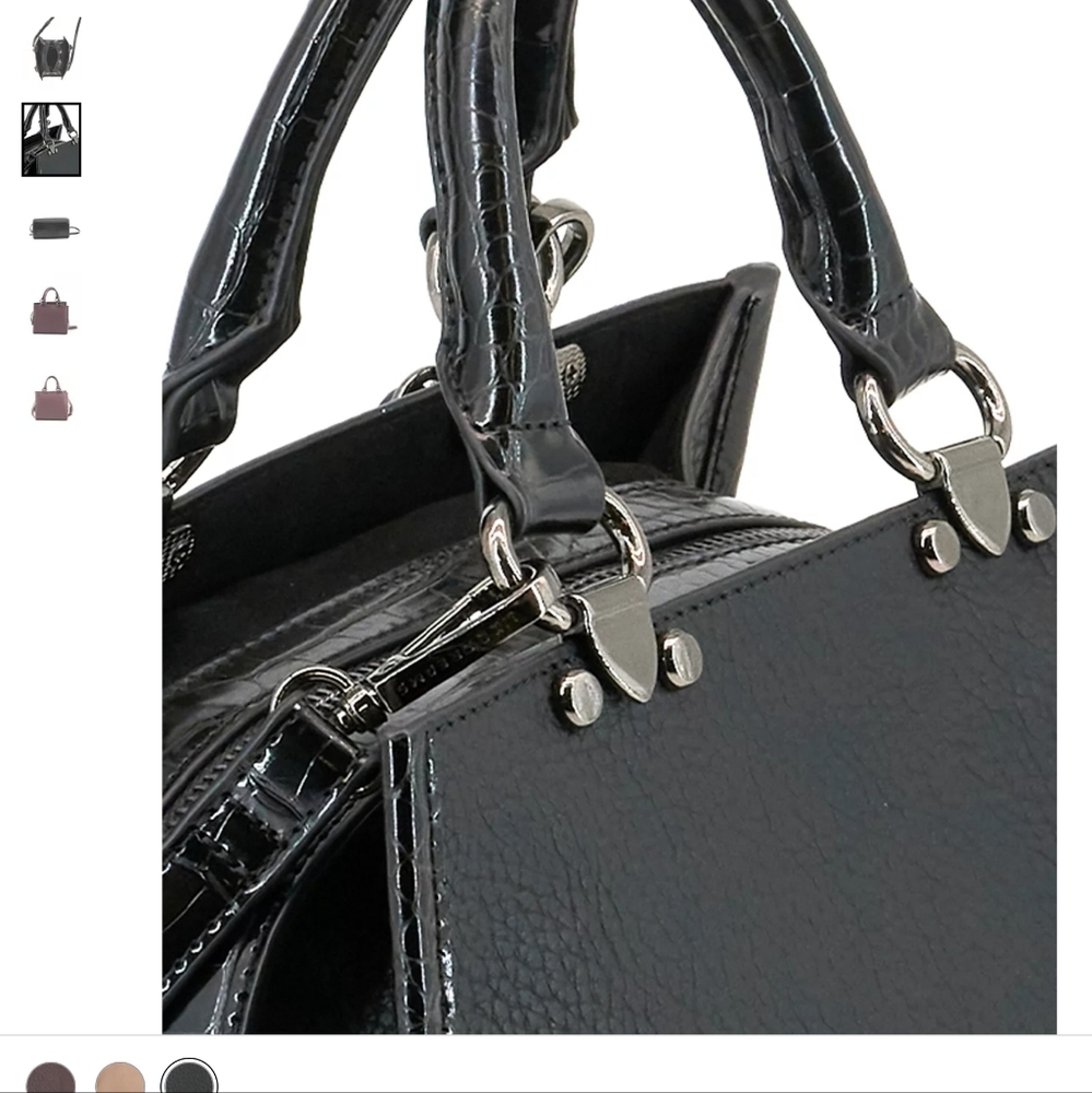 Like Dreams Black Handbag. Hudson Mini Tote. - Picture 3 of 8